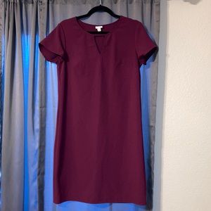 Maroon Shift Dress